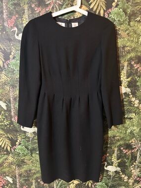 Vintage Liz Claiborne Black Long-Sleeve Sheath Dress